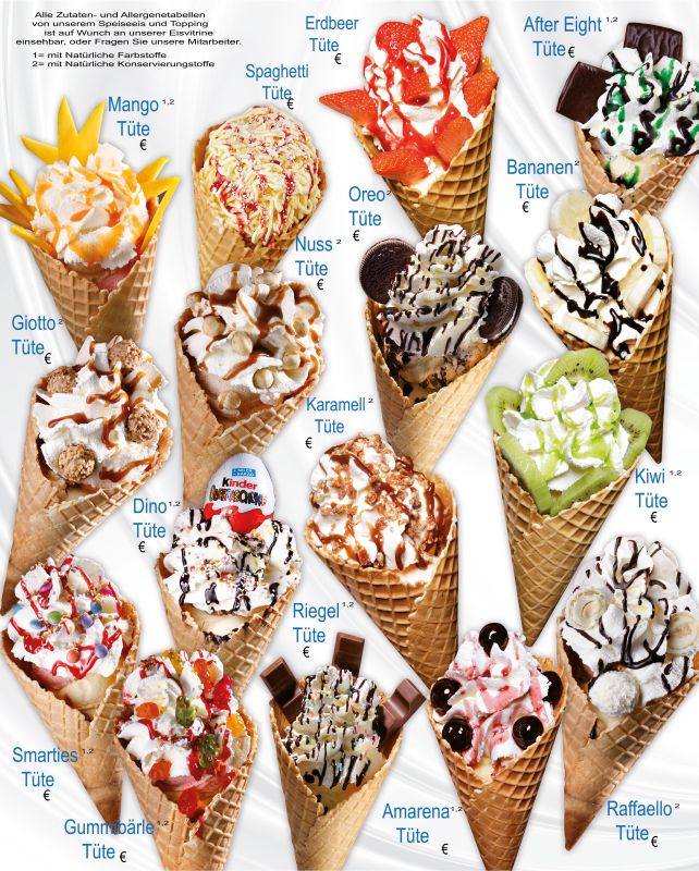 Werbemittel - Eiskarten Design